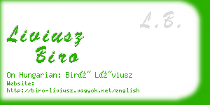 liviusz biro business card